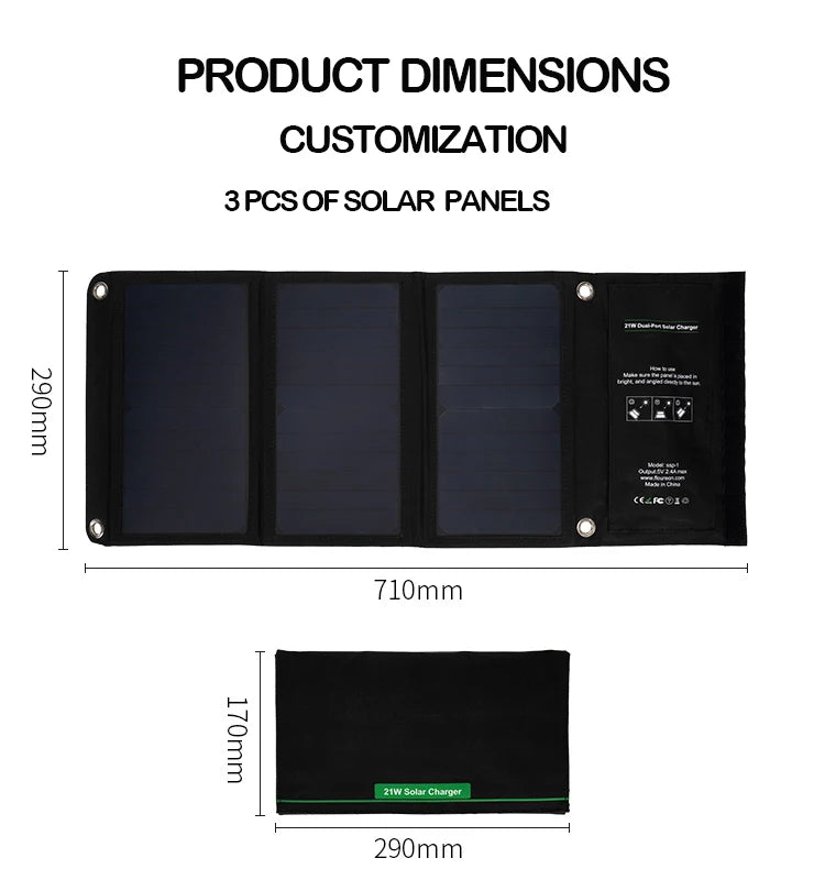 Solar Panels Set Plate Folding Foldable Charger