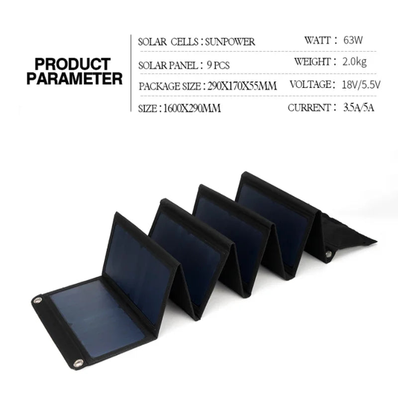 Solar Panels Set Plate Folding Foldable Charger
