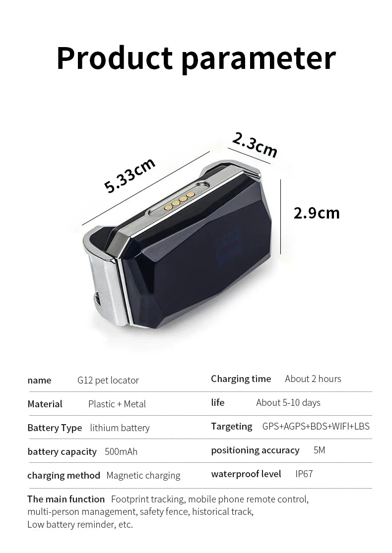 Waterproof anti-lost pet tracker
