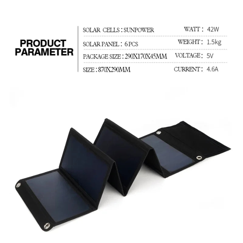 Solar Panels Set Plate Folding Foldable Charger
