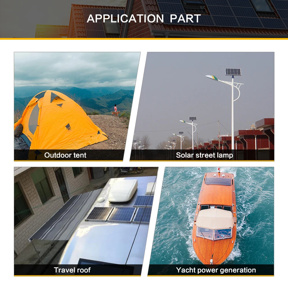 50W 25W Glass Solar Panel