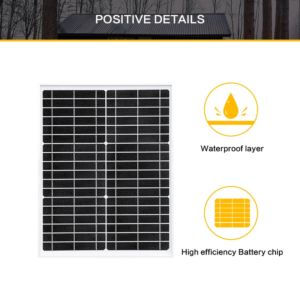 50W 25W Glass Solar Panel